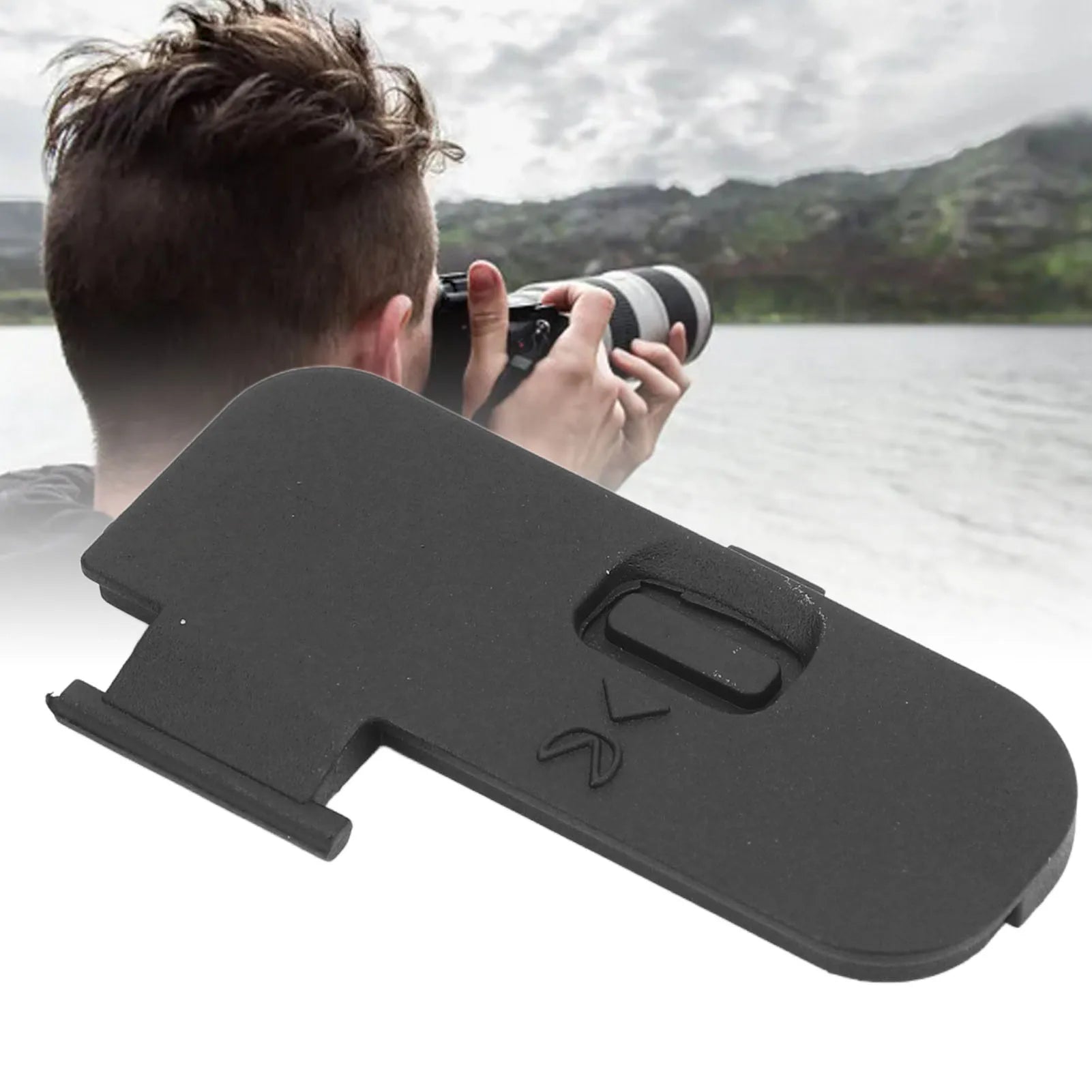 Camera Battery Door Cover Compact Black Lid Quick Release Easy