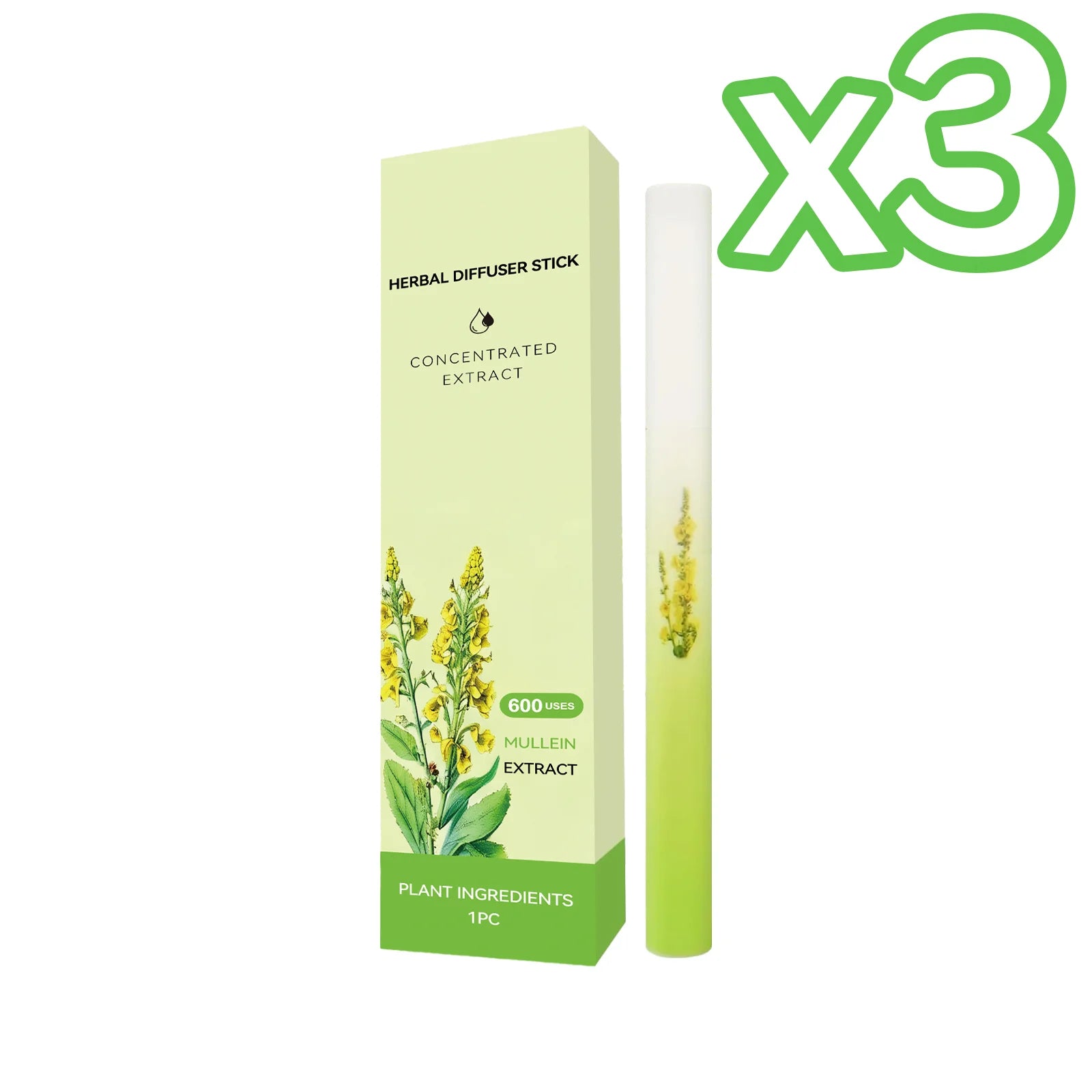 Herbal Diffuser Pen – Lung Cleanse & Breathing Support Inhaler Herbal Aromatherapy Inhaler Zpaxo 1pc Boxed x 3
