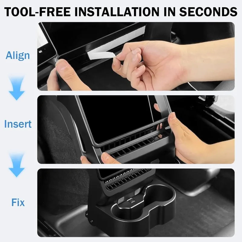 Tesla Model 3/Y Juniper Rear Cup Holder & Storage Box 2025