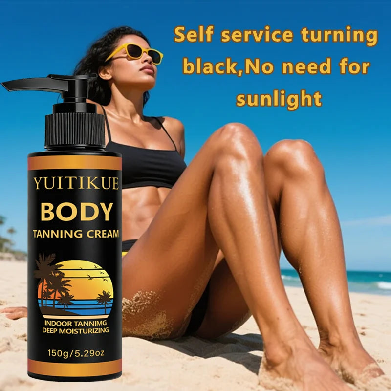YUITIKUE Self Tanner Body Bronzer – Natural Dark Tan 150g Self Tanner Bronzer Zpaxo