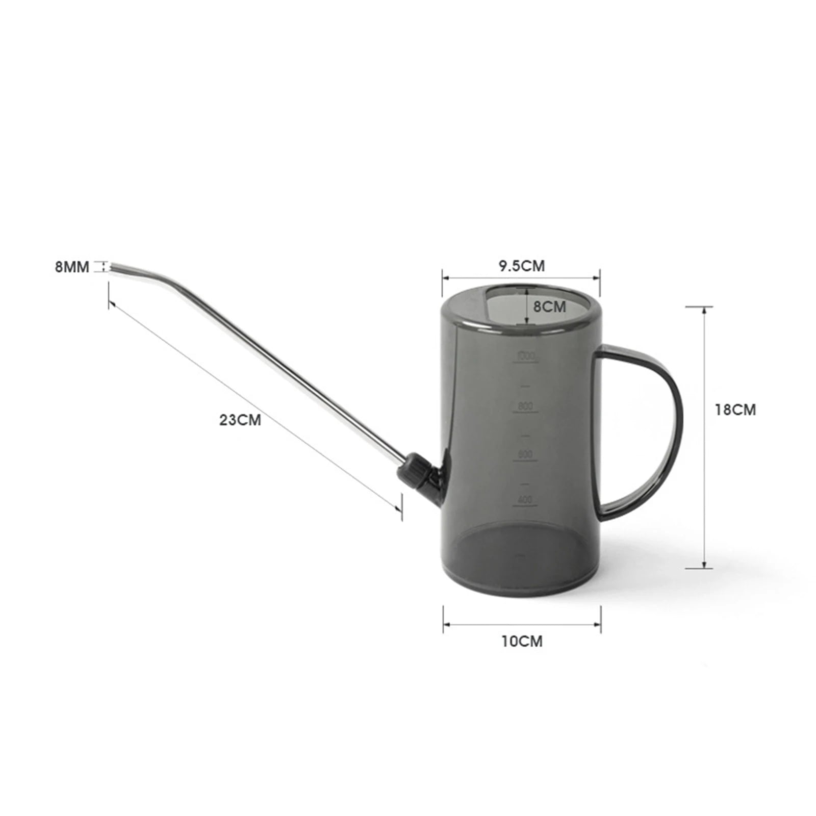 Watering Can Water Can for Plants with Sprinkler Head 2L Long Mouth Watering Can Flower Watering Can for Outdoor House Plant Zpaxo 1L gray