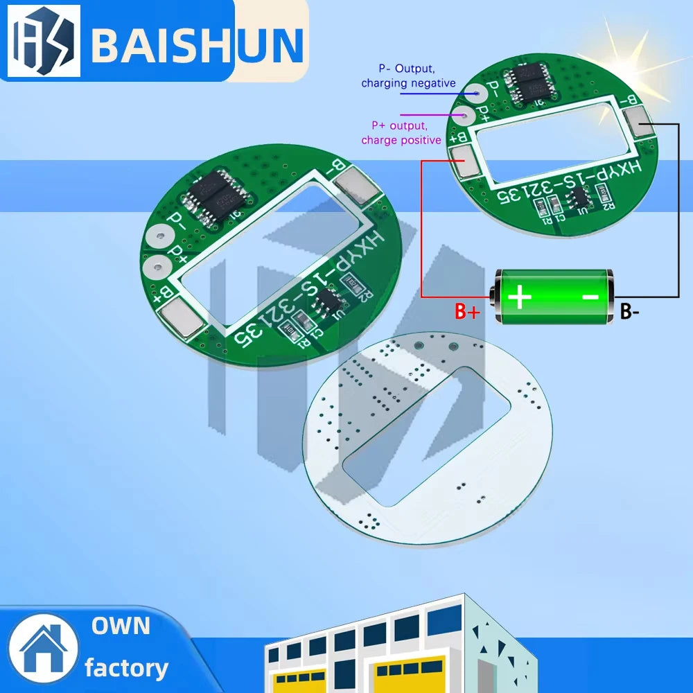 3 65V 1S LiFePO4 BMS Board 5A Over Temperature Protection Module Zpaxo