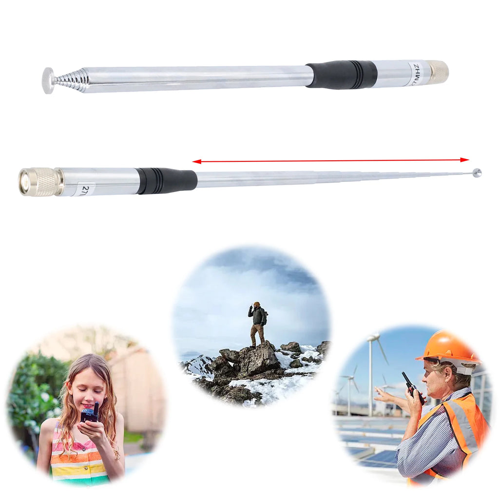 27Mhz 9-Inch 51-inch Telescopic Rod Antennas TNC Connector CB Radio