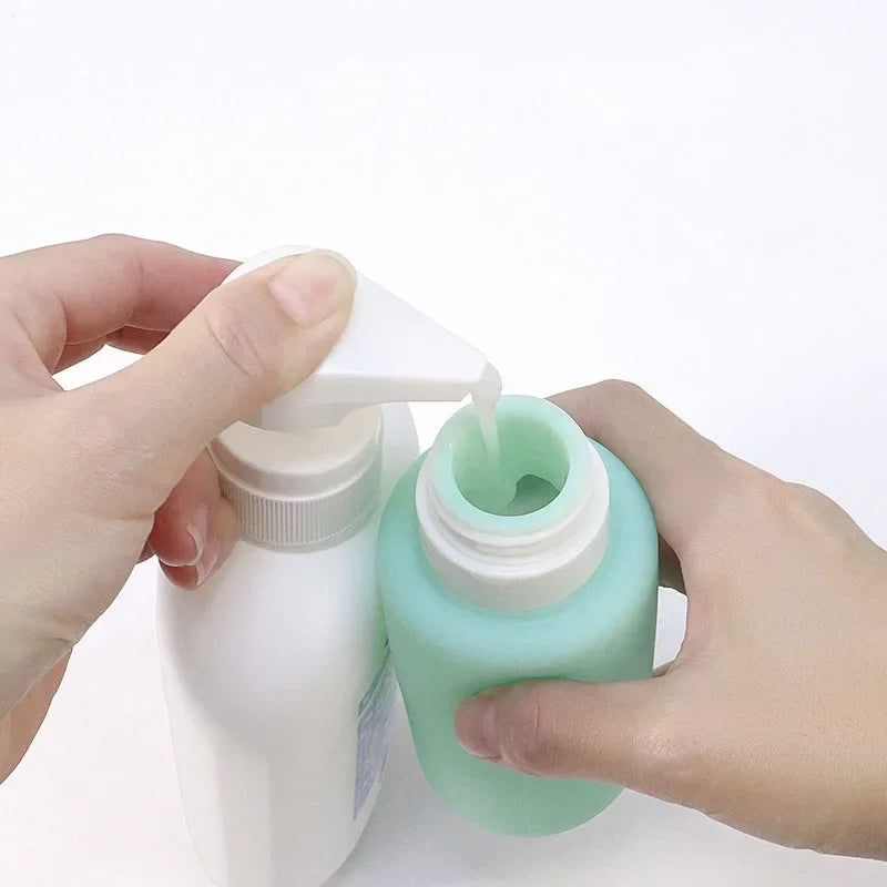 200ml Silicone Bottle Refillable Bottle Lotion Shower Gel Shampoo Container Empty Bottle Portable Travel Accessories Wholesale Zpaxo