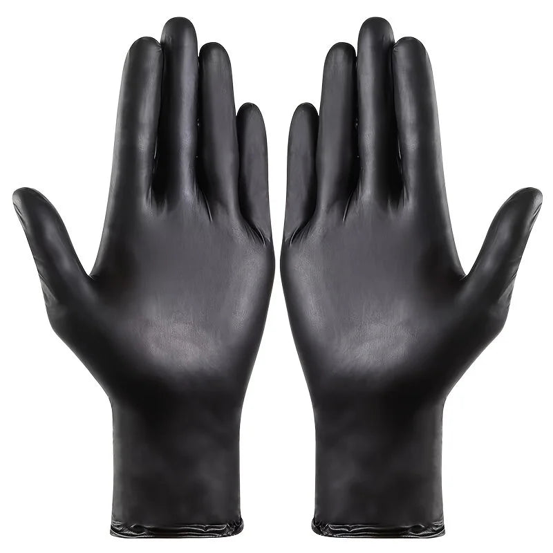 100-Pack Black Nitrile Disposable Gloves – Powder Free Disposable Nitrile Gloves Zpaxo