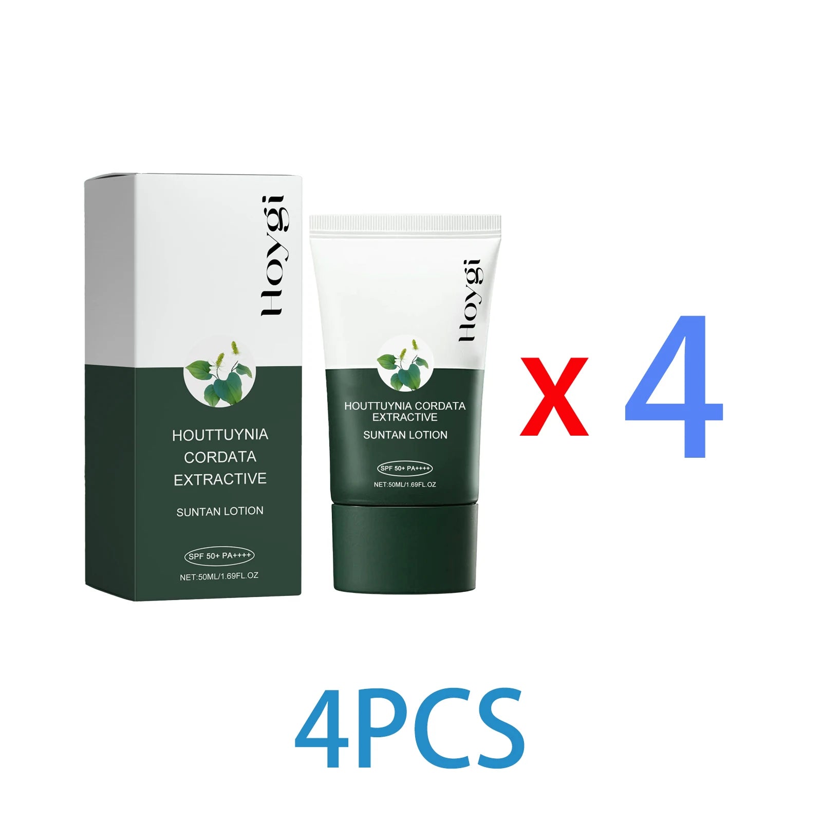 Lightweight Sunscreen SPF Face Cream 50ml Non Greasy Hydrating Tone Up Skin UVA Protection Reef Safe For Daily Use Under Makeup Zpaxo 4PCS