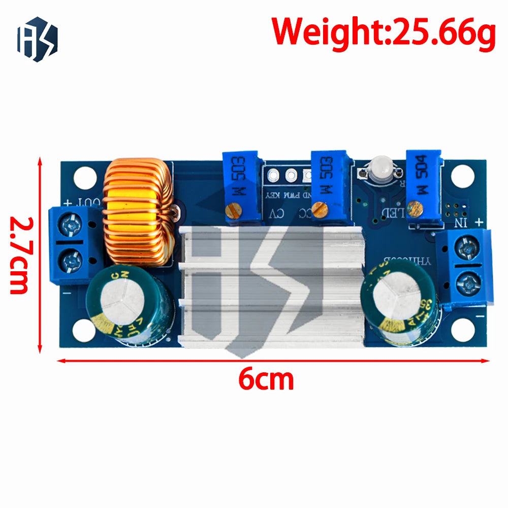 XL4005 5A CC/CV DC-DC Step-Down Power Module, Adjustable Buck Converter & Lithium Charger with Overload Protection Zpaxo