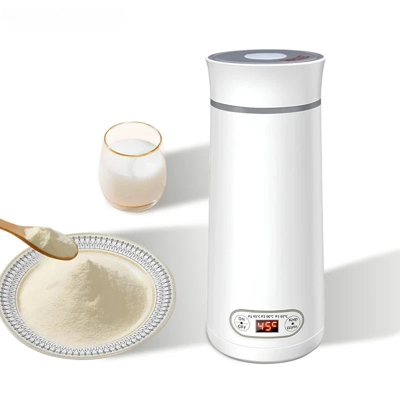 Portable Electric Kettle travel Kettle Stainless Steel Mini Electric Water Bottle Cup For Boil Hot Water Baby Milk Powder Zpaxo
