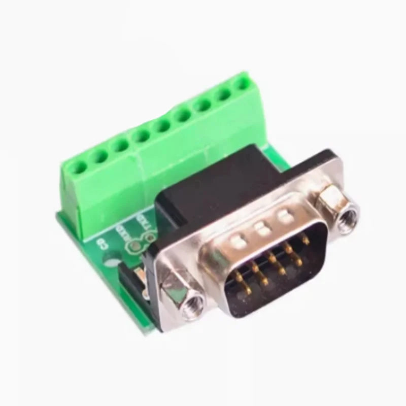 DB9 male and female adapter screw terminal block, 9-pin 9-hole RS232 RS485 conversion board Zpaxo