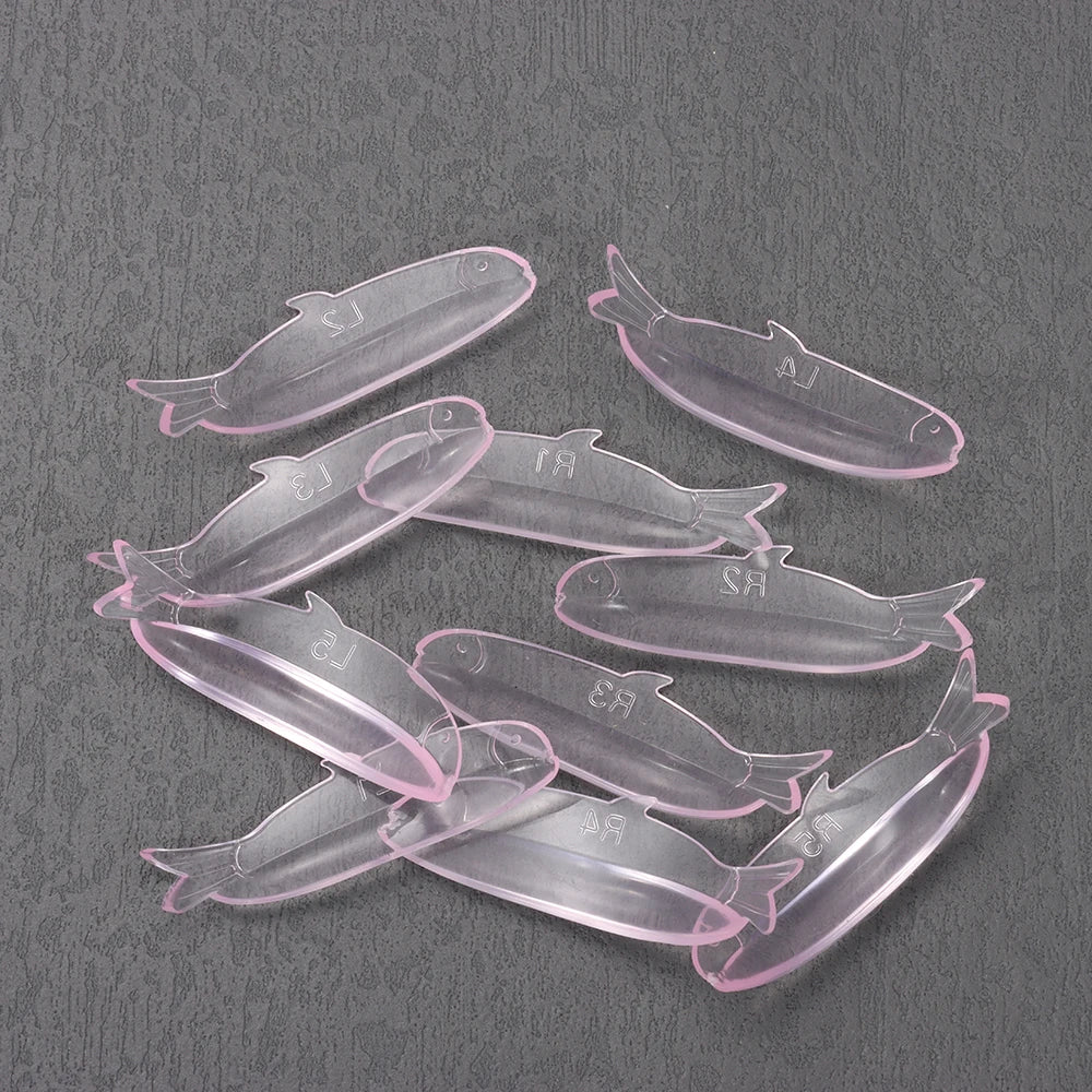 Fish Shaped Silicone Eyelash Perm Pads 3D Curler Accessories Zpaxo Pink