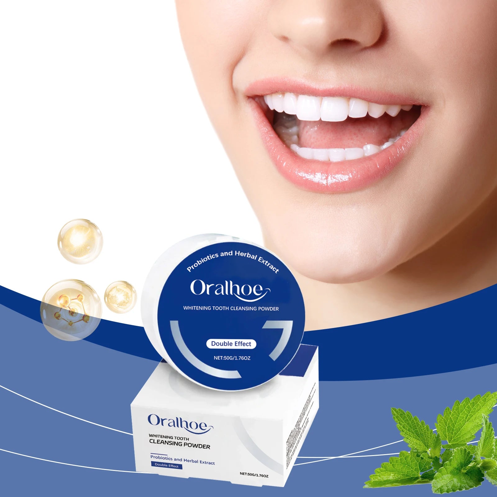 Probiotic Tooth Whitening Powder – Stain & Calculus Remover 50g Tooth Whitening Powder Zpaxo