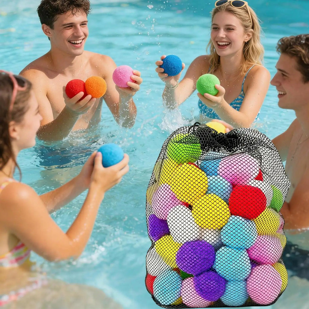 Water Balls 60 Pieces Soft Fun Colorful Soakers Soft Soaker Balls For Outdoor Outside Backyard Lawn Beach Pool Grass Garden Park Zpaxo