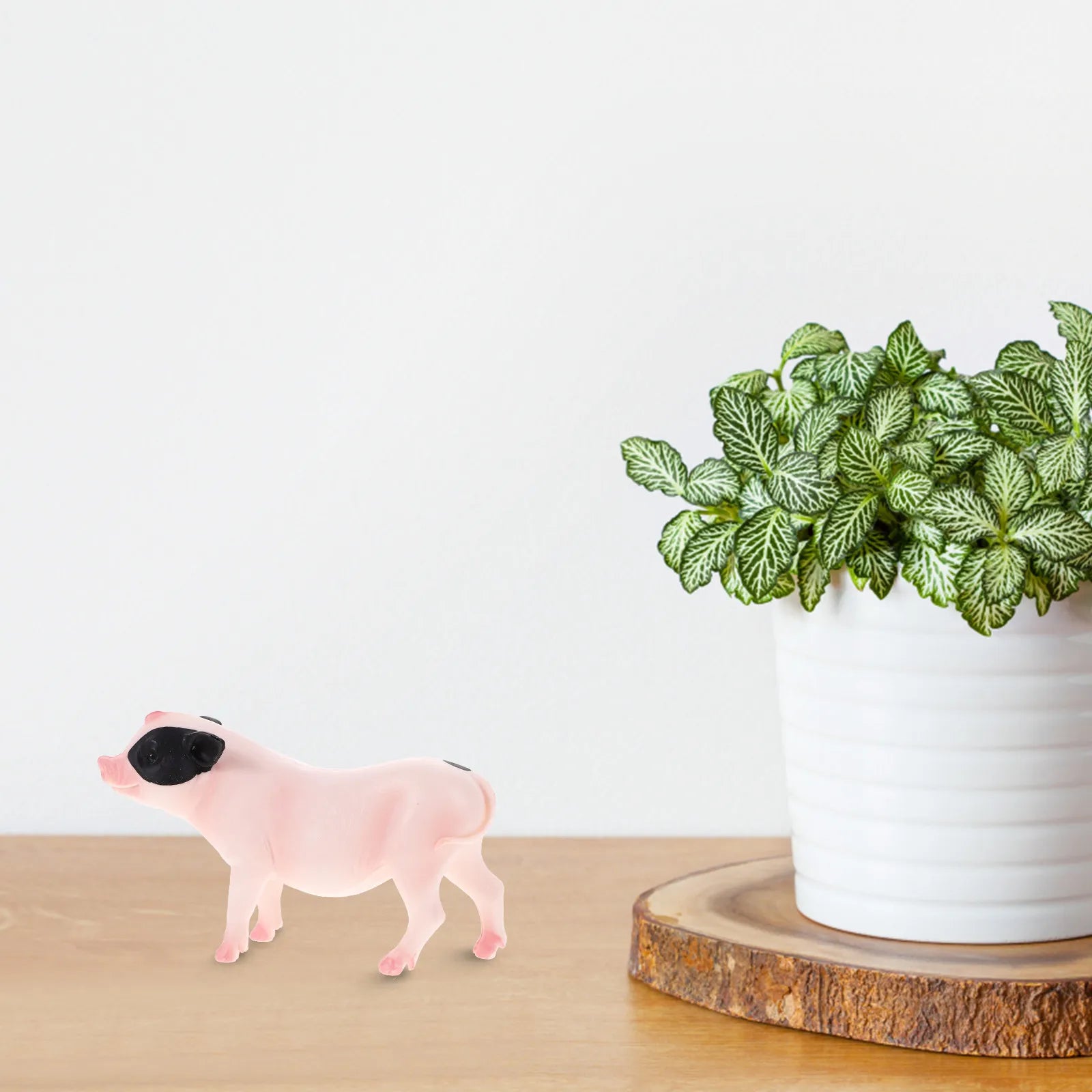 Realistic Simulation Pig Plastic Animal Decor Small Ornament Room