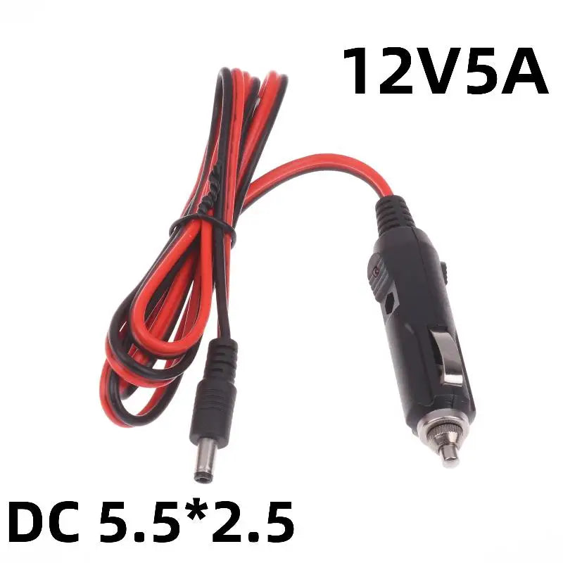 12V 5A DC5525 Car Power Cable with LED Indicator – 1.2m