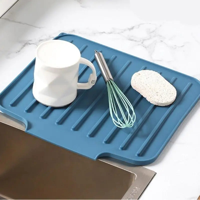 Multipurpose Kitchen Drying Mat Not Slip Textured Face Strategy Zpaxo