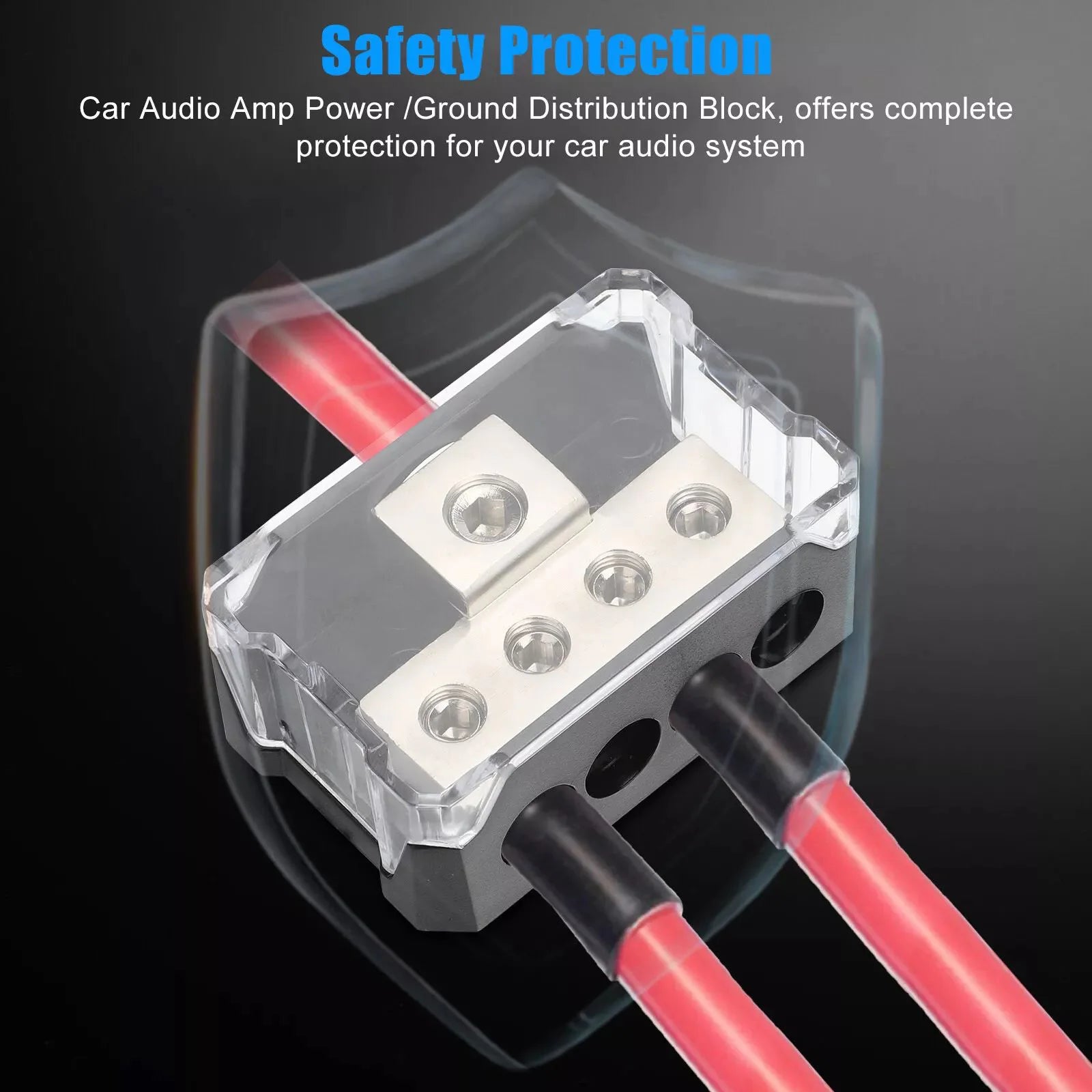 Car Audio Power Ground Amp Distribution Block 0 2 4 Gauge Input 8 10
