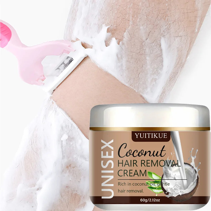 YUITIKUE Coconut Hair Removal Cream – Unisex, 60g Hair Removal Cream Zpaxo