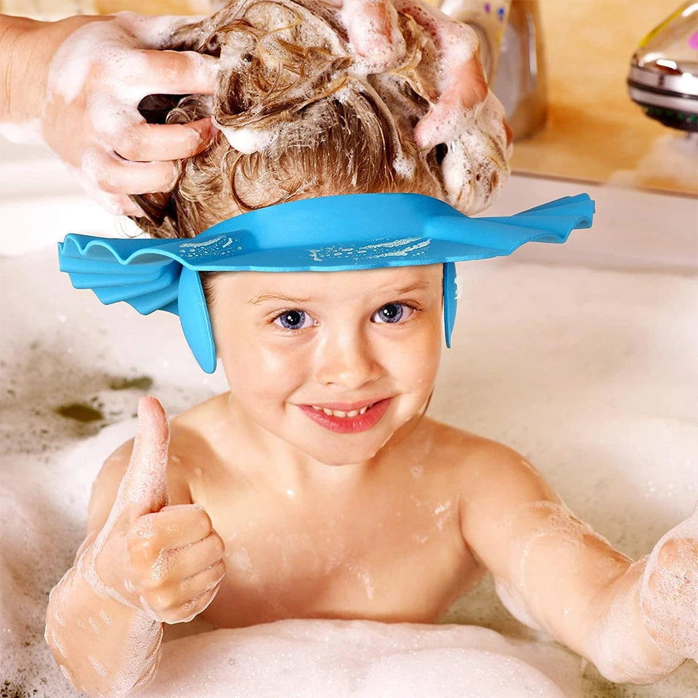 Adjustable Baby Shower Cap Eye Ear Protection Waterproof Shampoo Hat Bath Visor Shield Zpaxo