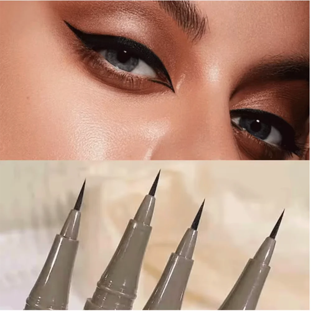 Ultra-fine ultra-fine eyebrow pencil waterproof professional sweat-proof liquid eyeliner Eyebrow dual-purpose durable makeup art Zpaxo