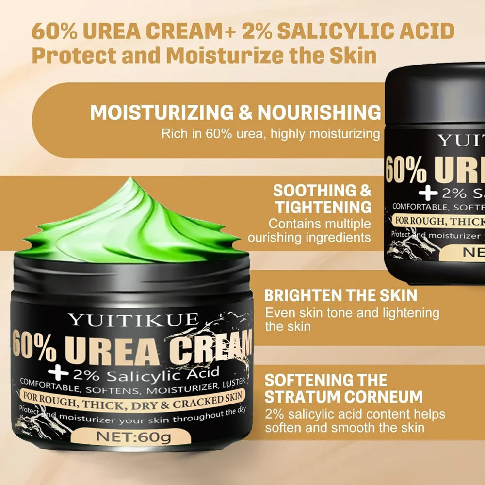 Urea Cream 60g – Cracked Heels, Dry Hands & Rough Skin Repair Foot & Skin Cream Zpaxo