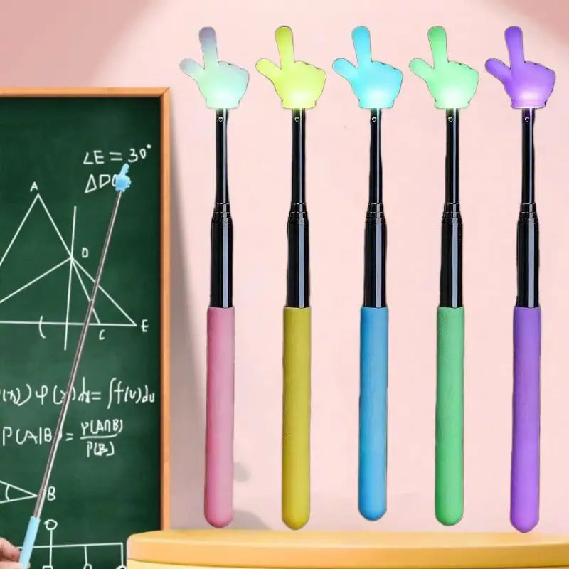 5/10Pcs Glow-In-The-Dark Retractable Finger Reading Stick For Reading,Teaching Stick Finger Reading Stick School Office Supplies Zpaxo