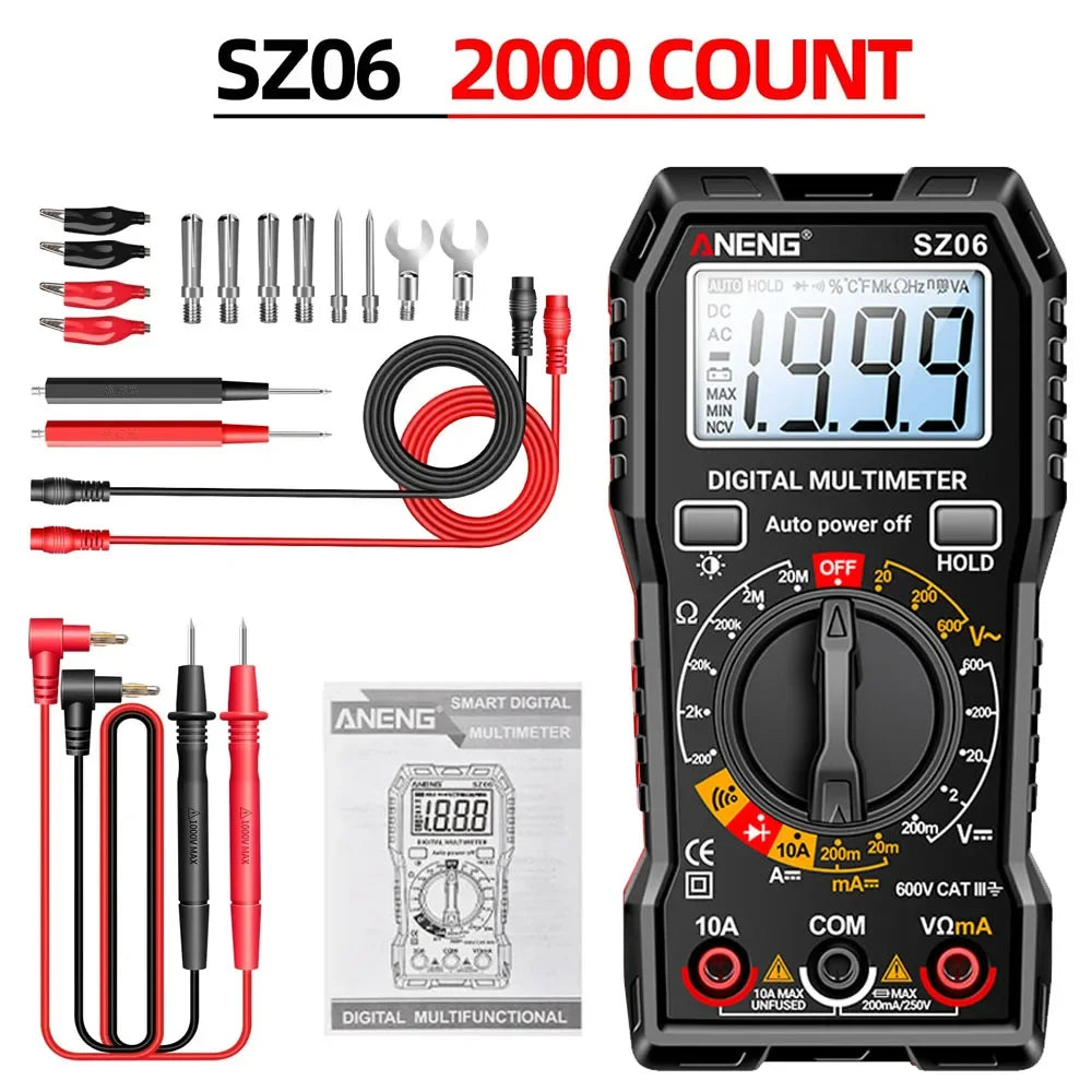 ANENG SZ06 Multimeter 2000 Multimetro Counts Digital AC DC Voltage