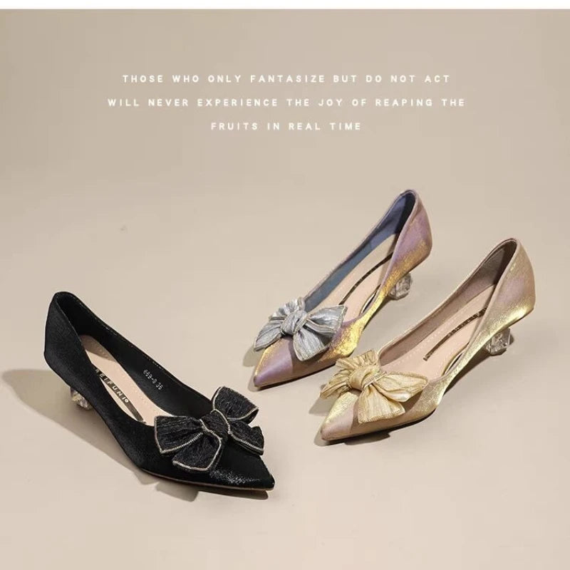 French Dress Small Fashion Design Temperament Socialite Heels Pointed