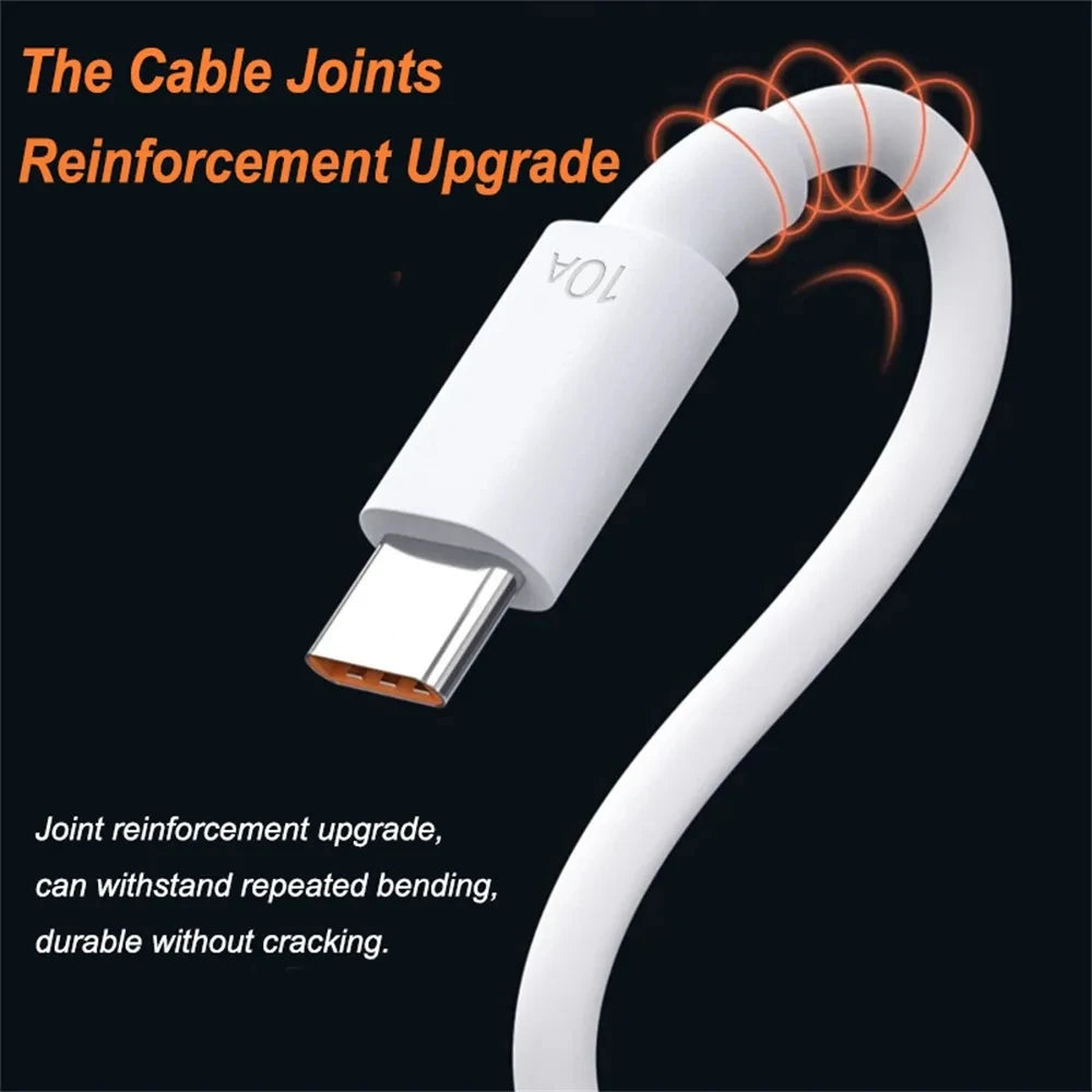 100w Fast Charging USB Type C Cable Data Sync Wire for Mobile Phones Compatible with Huawei P30 Xiaomi Realme Samsung Poco X6 Zpaxo