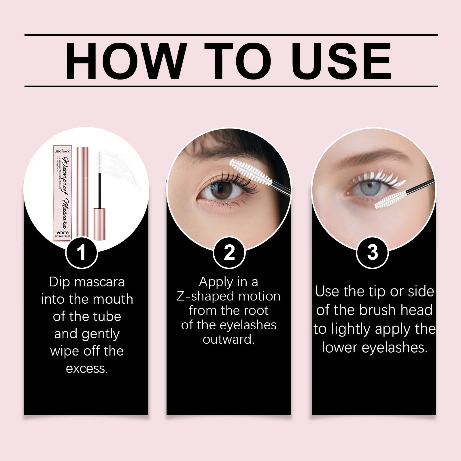 Zephoco Curling Mascara – Waterproof, Lengthening & Volumizing Tubing Mascara Zpaxo