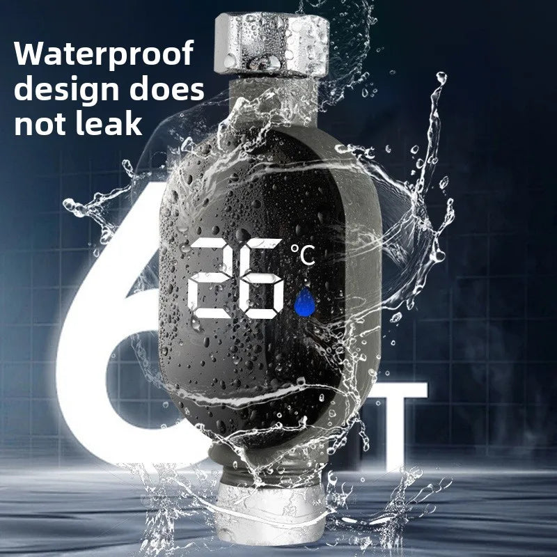 Bathroom Shower Thermometer Shower Head Digital Thermometer Easy Installation Anti-scald Accurate Measurement Celsius Display Zpaxo