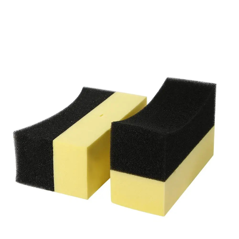 Car Cleaning Sponge 6Pcs Wipe Corner Edge Gloss Shine Polishing Sponge Cleaning Sponge Tyre Cleaning Sponge Tire Contour Pads Zpaxo