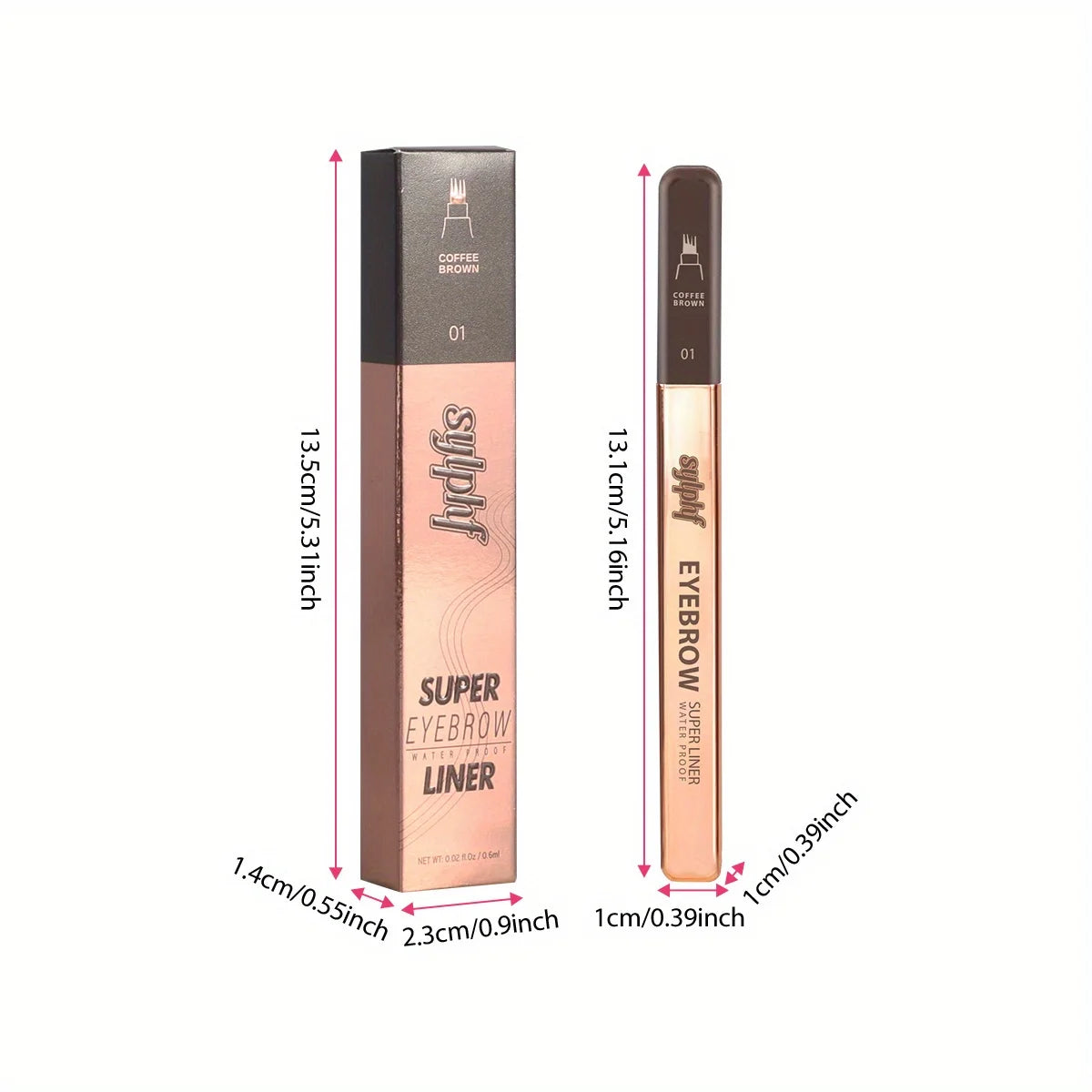 Four-pronged eyebrow pencil, claw eyebrow pencil, liquid eyebrow pencil, waterproof and long-lasting, non-smudging Zpaxo