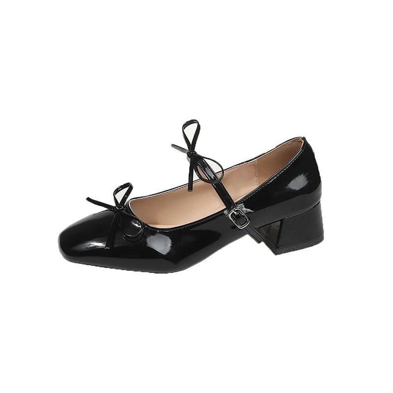 2025 Spring Autumn Women Mary Jane Shoes Fashion Butterfly-knot