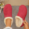 Women Snow Boots Wear Non-slip Wear-resistant Soft Bottom Warm Shoes Winter Cotton Slippers Plush Warm Thick Home Shoes Women Zpaxo Red 39