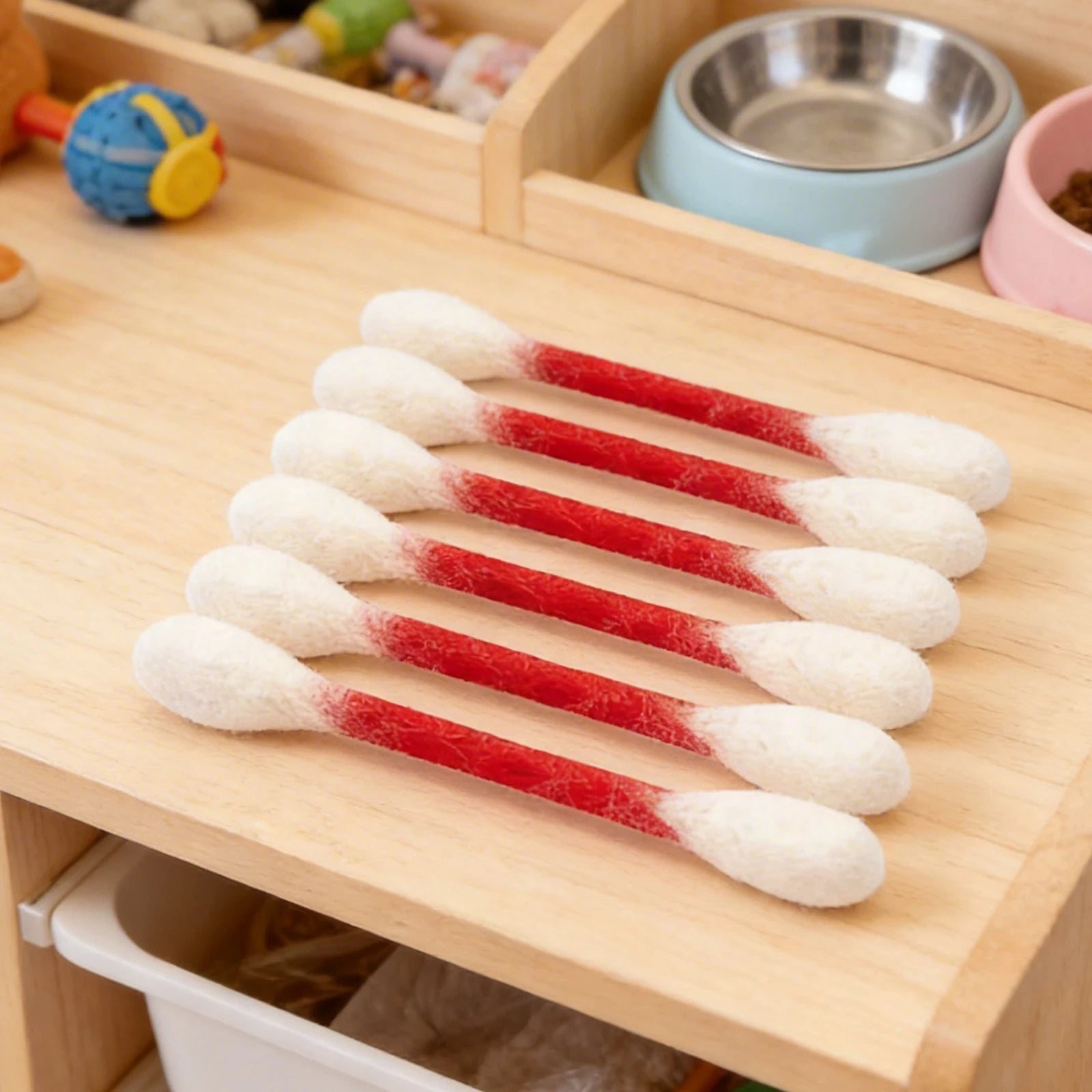 Creative Large Cotton Swab Shaped Catnip Toy 6-pcs Giant Kitten