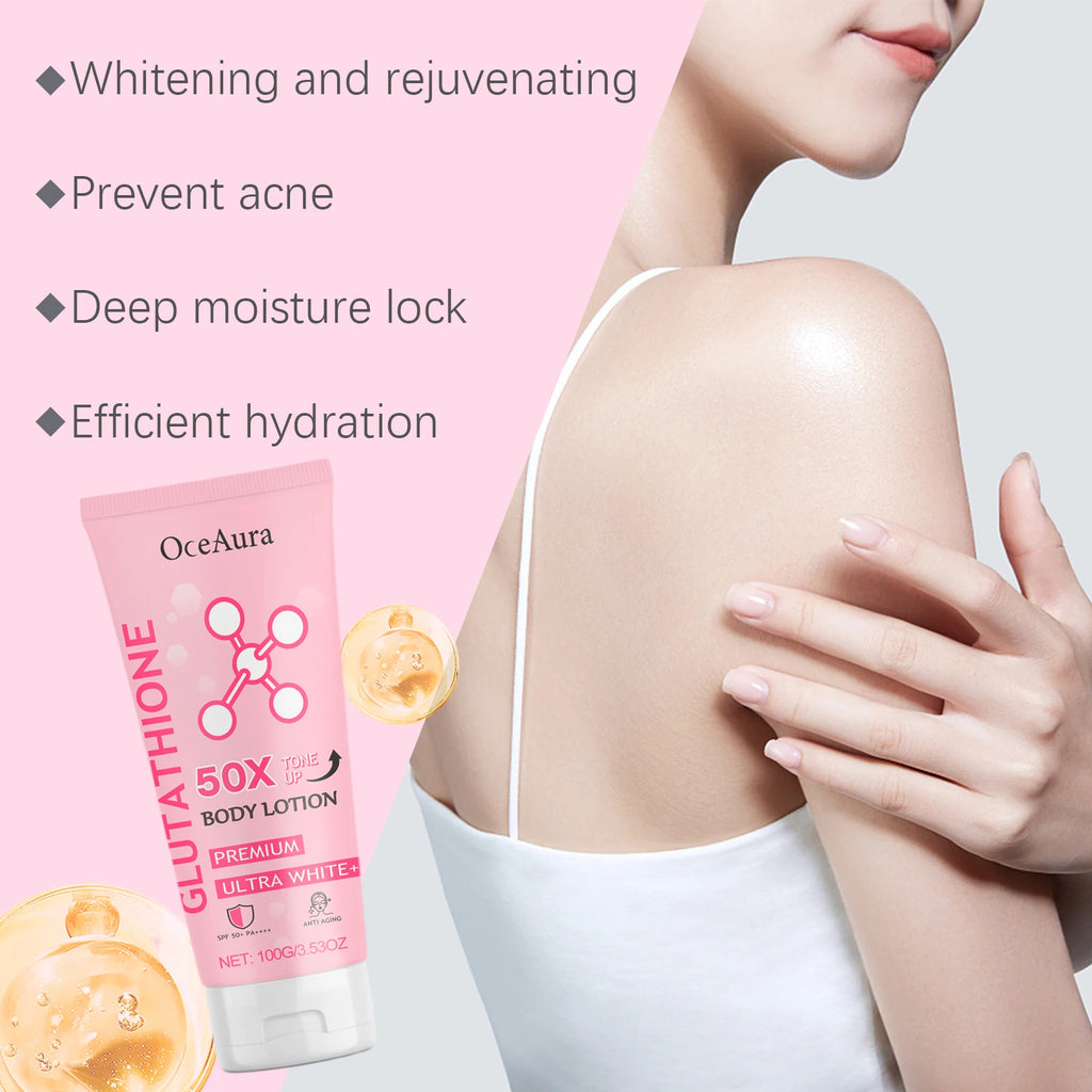 OceAura Glutathione Brightening Body Lotion | Even Skin Tone Brightening Body Lotion Zpaxo