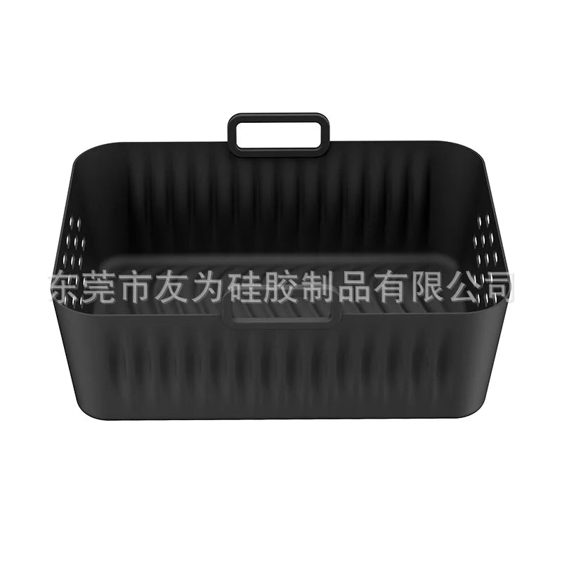 Silicone Air Fryer Liners for Ninja SL400 SL401 Double Stack XL Basket Reusable Air Fryer Baking Tray Airfryer Accessories Hot Zpaxo Black