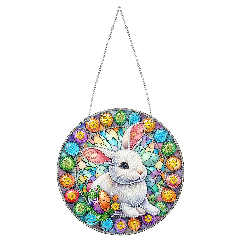Sun Catcher Diamond Painting Hanging Pendant Butterfly Rhinestone Art Window Pendants Dragonfly Moose for Garden Window Decor Zpaxo KJ0101