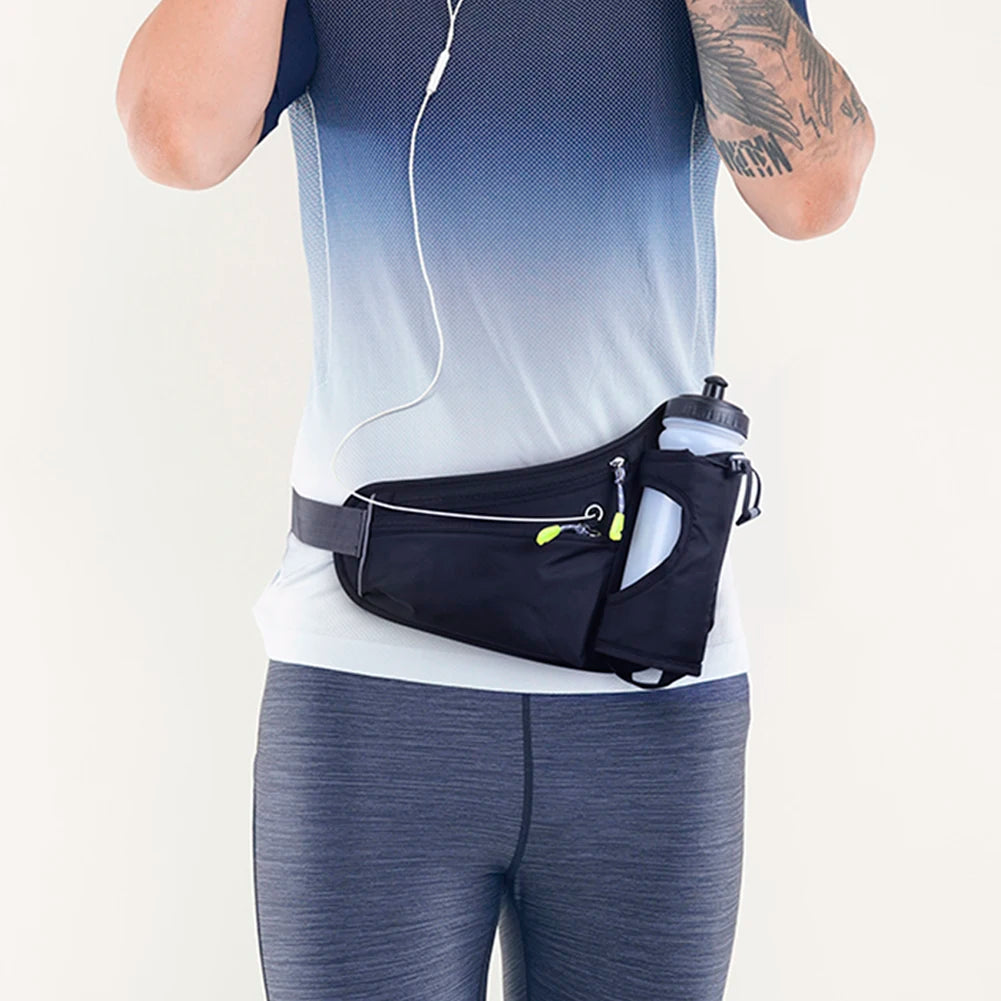 Running Waist Bags Water Bottle Holder Hydration Belt Bag Cell Phone Jogging Cycling Bag For Men Women Sports Fanny Pack Gym Run Zpaxo