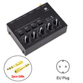 Professional Sound Mixer 4 Channel Mixer Stereo with 2pcs 6.5 3.5mm Converter RCA Output Mixer Mini Low Noise Sound Mixer Zpaxo EU Plug