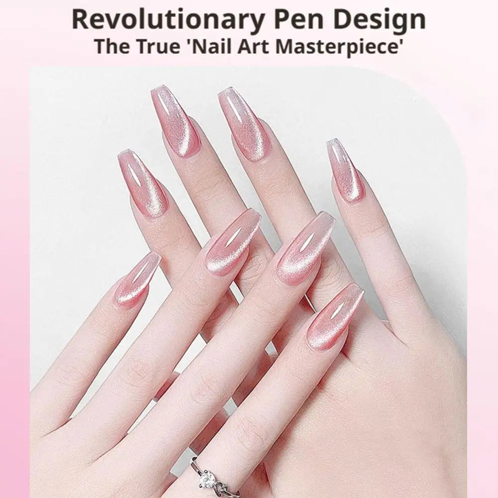 7-in-1 Cat Eye Magnetic Gel Nail Polish Pen | Built-In Magnet Gel Nail Polish Pen Zpaxo