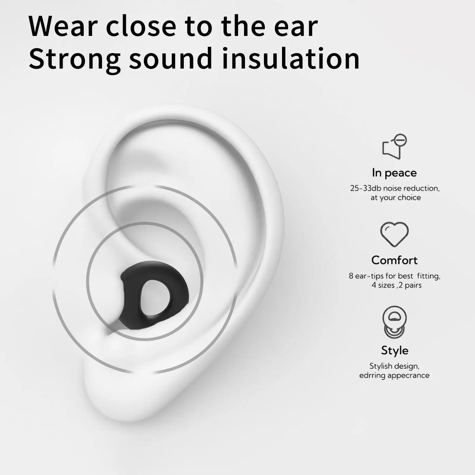 Mute Ear Plugs For Sleeping Noise Reduction Super Soft Reusable Hearing Protection Anti Noise Earplugs For Concerts Travel Work Zpaxo