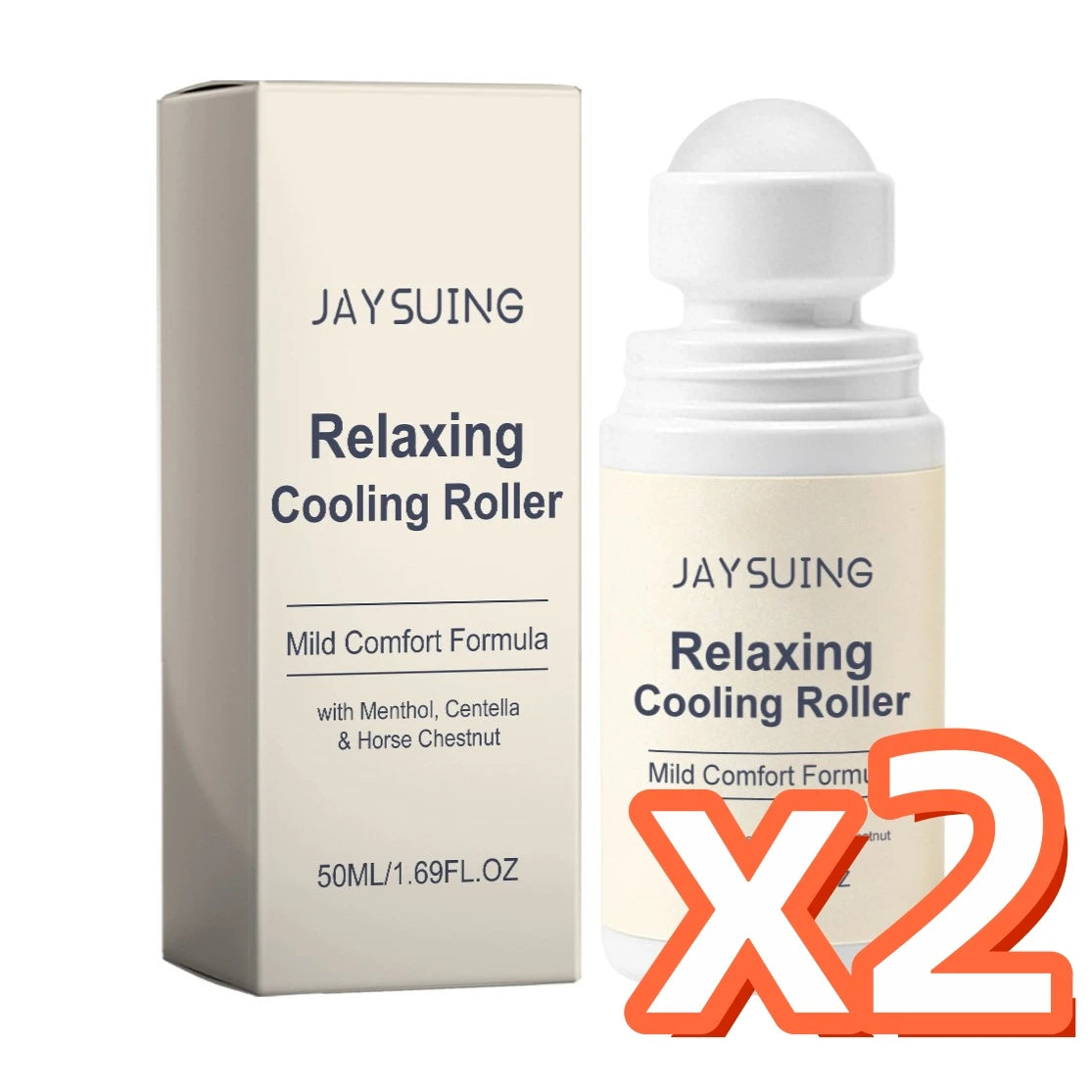 Centella Asiatica Cooling Roll-On Serum | Calm & Depuff Skin Cooling Skin Serum Roller Zpaxo 50ml Boxed x 2