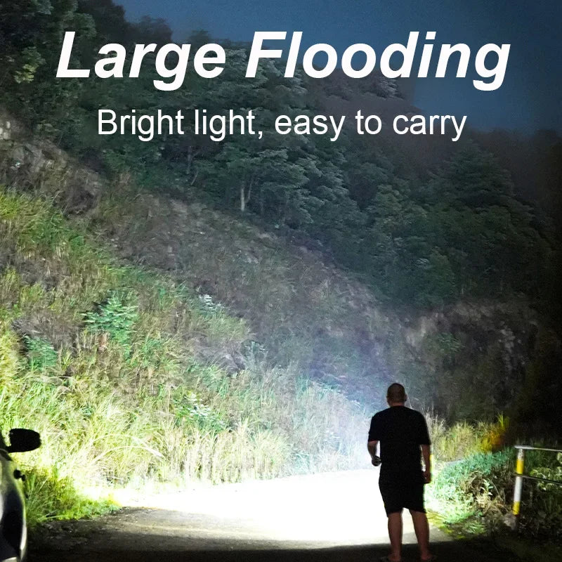ESMARTER COB LED Flashlight – Adjustable, Magnetic & Keychain Torch