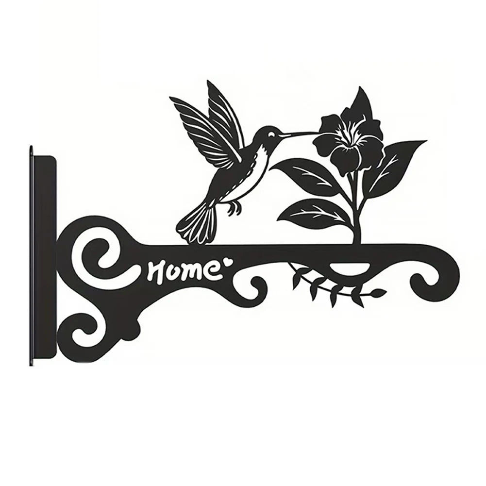 Aesthetic Wall Plant Hanger Bird Design Metal Hanging Bracket Hooks