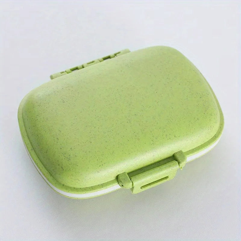 Mini 8-Grid Pill Box – Portable Travel Medicine Organizer Pill Organizer Zpaxo 1PC Green