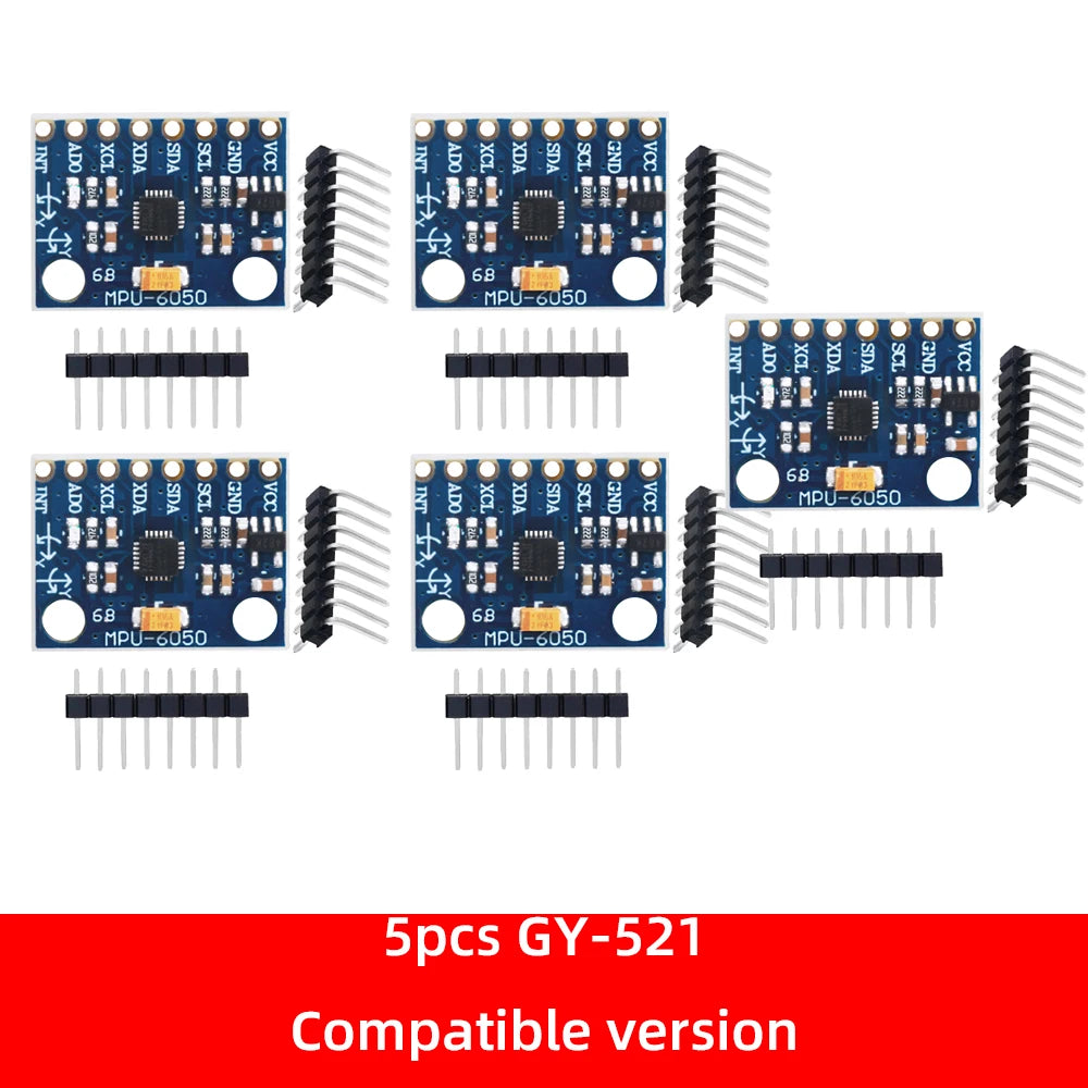 GY521 GY 521 GY-521 MPU-6050 MPU6050 Module 3 Axis Analog Gyro Zpaxo 5pcs Compatibility