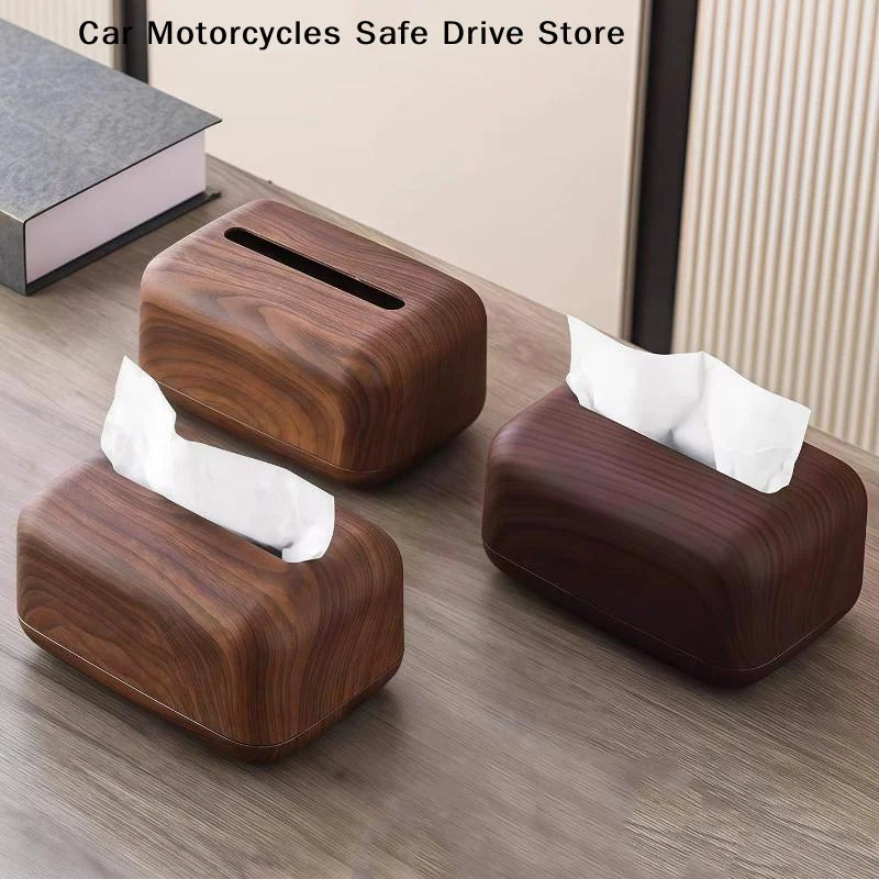 CMNew Chinese-style Simple Walnut Tissue Box Household Solid Wood