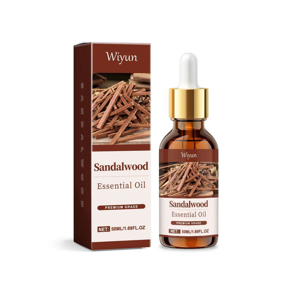 WIYUN Sandalwood Essential Oil – Hair, Body & Massage 50ml Sandalwood Essential Oil Zpaxo 50ml boxed