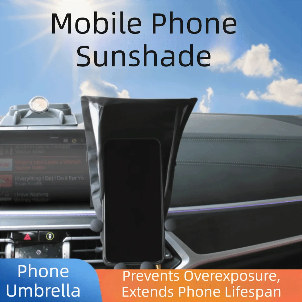 Compact Car Mobile Phone Sunshade Adjustable Angle All-weather Zpaxo